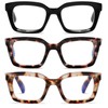 Hubeye Reading Glasses for Women 3 Packs Oprah Style Square