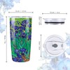 NymphFable 20oz Iris Flor Taza Termo Cafe para Llevar Taza