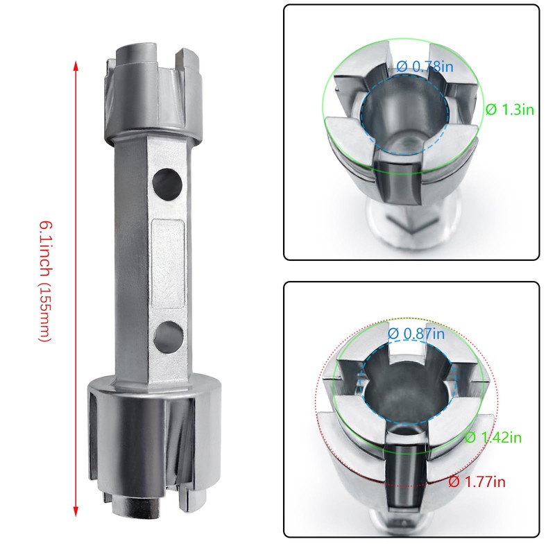 WBJKZJD Tub Drain Remover Wrench, Heavy Duty Drain Wrench Aluminum