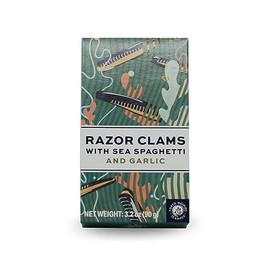 Porto-Muinos. Razor Clams with Sea Spaghetti and Garlic. 90 grams (3.2 ounces)