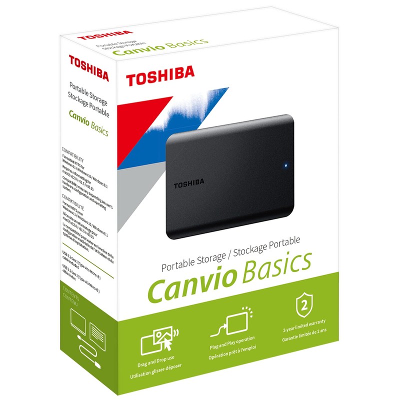 Toshiba Canvio Basics disque dur externe 4 To Noir