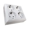 Socket Strip 4-Way Surface-Mounted without Cable 4-Way