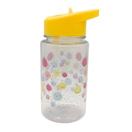 HOX 350ml Kids Water Bottle - BPA-Free Plastic PP, Flip-Top Lid, Reusable & Leak-Proof Design, Lightweight & Durable for School & Travel - Smiley