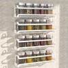 LUCYCAZ 4 Pack Wall Mounted Spice Rack with 16 Hooks,