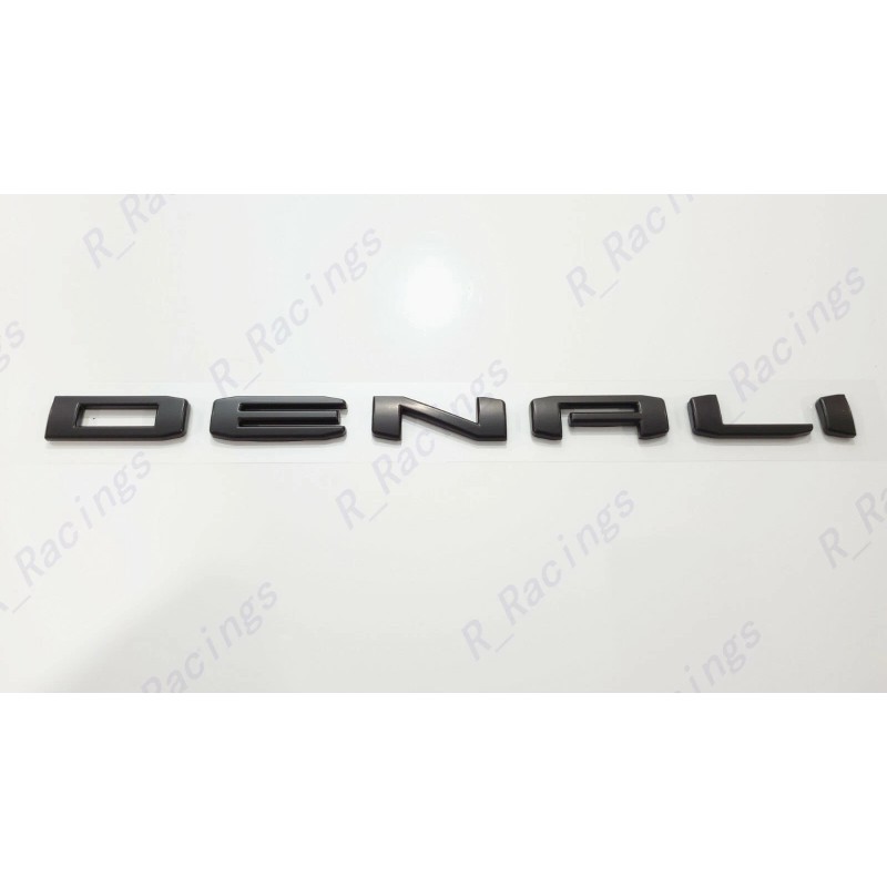 GMC 1pc Matte Black Rear DENALI Emblems Letters Fit 2021-2023