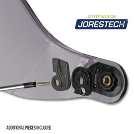 JORESTECH Sliding Retractable Integral Visor Shield for Helmet Mounted Eye Protection PPE (Smoke)