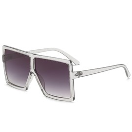 GRFISIA Square Oversized Sunglasses for Women Men Flat Top Fashion Shades