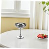 Mobestech Stainless Steel Floral Pattern Goblet Footed Wine Cup for