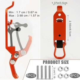 AIYoo 2Pcs Shovel Mount for Roof Rack,Metal Rubber Clamp Wall Mounting Brackets,Quick Release Axe Holder Mount Kit,Car Accessories for Roof Rack Truck Boats Military Equipment and Tools,Orange