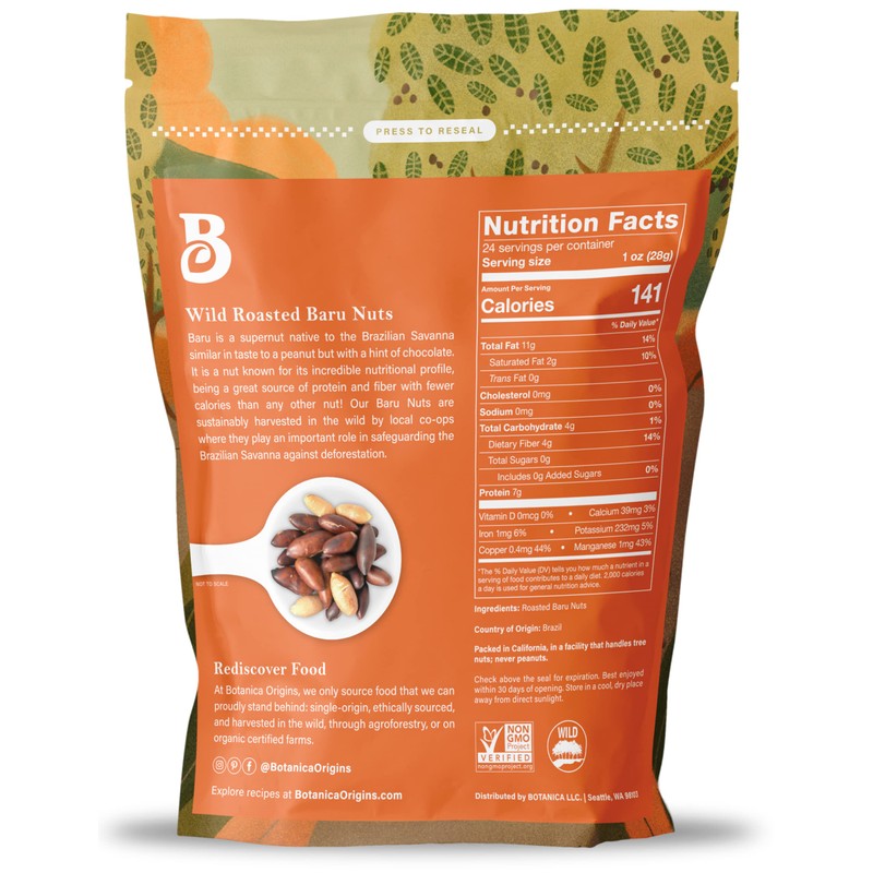 Botanica Baru Nuts, 24 oz | Roasted | Wild |