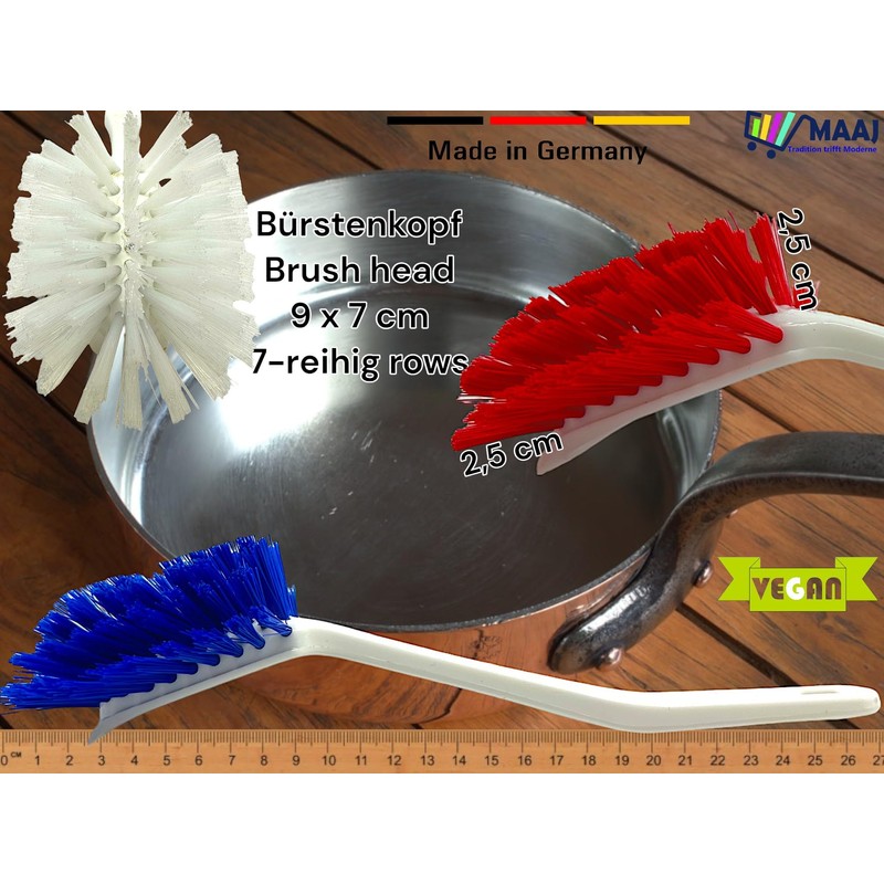 MAAJ® 2x White Hygiene Washing Up Brush for the Food