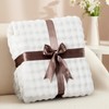 RUIKASI Fleece Throw Blanket for Sofa - White Single Fluffy