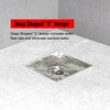 SaniteModar Square Shower Drain 6 inch with Shower Drain Base,