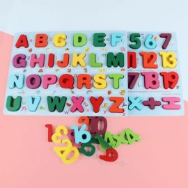 Unbranded Educational Learning Toy for Toddlers Kids Wooden Alphabet & Number Puzzle - Alphabet Puzzles