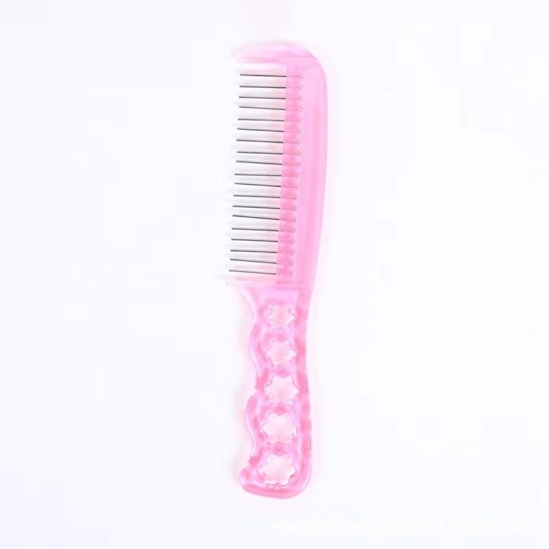 Wig Comb, Wig Brush, Anti-Static, Pink, Metal Pin, Hair Care,