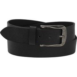 Harrys-Collection Men's Jeans Belt with Strong Antique Silver Clasp, black
