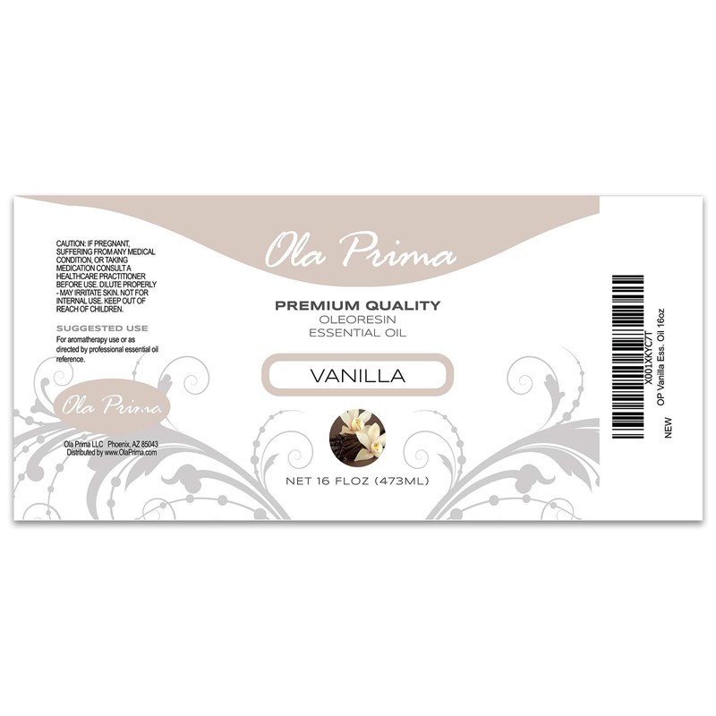 Ola Prima Oils 16oz - Vanilla Essential Oil - 16