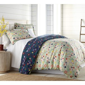 Winter Brush Collection - Premium Quality, Soft, Wrinkle, Fade, & Stain Resistant, Easy Care, Oversized Duvet Cover Set, Full / Queen, Black