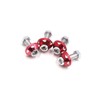 PARSLUCK 4Pcs Red Aluminum Alloy Decorative License Plate Bolt Screw