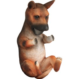 BRUBAKER Wine Bottle Holder German Shepherd - Polyresin Bottle Decoration - Table Top Figure Hand Painted Bar Accessory - Funny Wine Gift