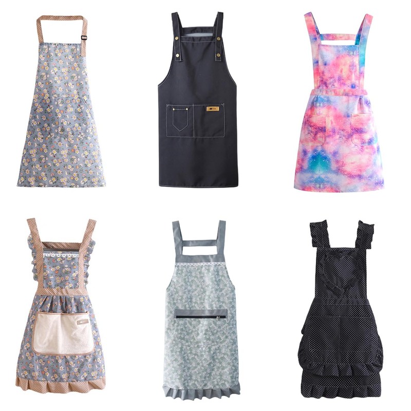 FAIRYGATE Aprons for Cooking Super Cute Pattern PVC Kitchen Apron