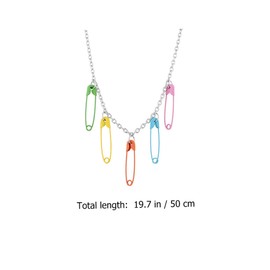 BESPORTBLE Fashion Pin Pendant Necklace for Women Choker Necklaces Charms Metal Decorations