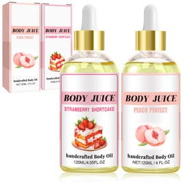 2 Stück Körperöl Massageöl,120 ml Body Juice Oil,Body Juice Oil,Hand Crafted Body Oil für Frauen,Feuchtigkeitsspendend Body Öl