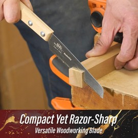 SUIZAN Small Hand Saw 5" Versatile Wood Blade - Compact Japanese Pullsaw Single Edge Woodworking Tools