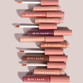 SKINN Cosmetics Age-Defying Firming Liquid Eye Shadows – Long-Lasting Matte & Shimmer Eyeshadow with Clay & Titanium