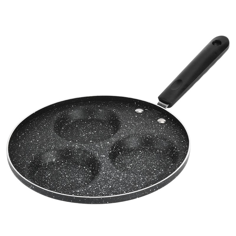 3 Round Holes Non Stick Coating Eggs Frying Pan Home