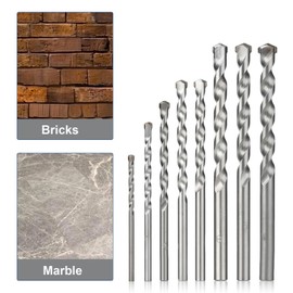 KOZTOL 8PCS Masonry Drill Bit Set, Concrete Drill Bit Set 3/4/5/6/7/8/9/10mm for Drilling Concrete, Stone, Granite