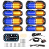 BooYu 8-pcs Sync Feature LED Emergency Strobe Lights Ultra Slim