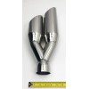 Unbranded Exhaust Tip 3.00 Inlet 3.50 Dual Outlet 18.00 LongWDSW350018
