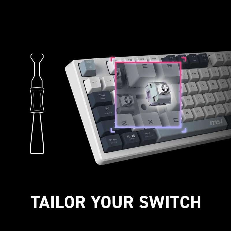 msi Forge GK600 TKL Wireless Sky - Mechanical Linear SWITCHES
