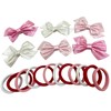 18 Piece Girls Hair Bow Clips, Ponios Set, Soft Endless