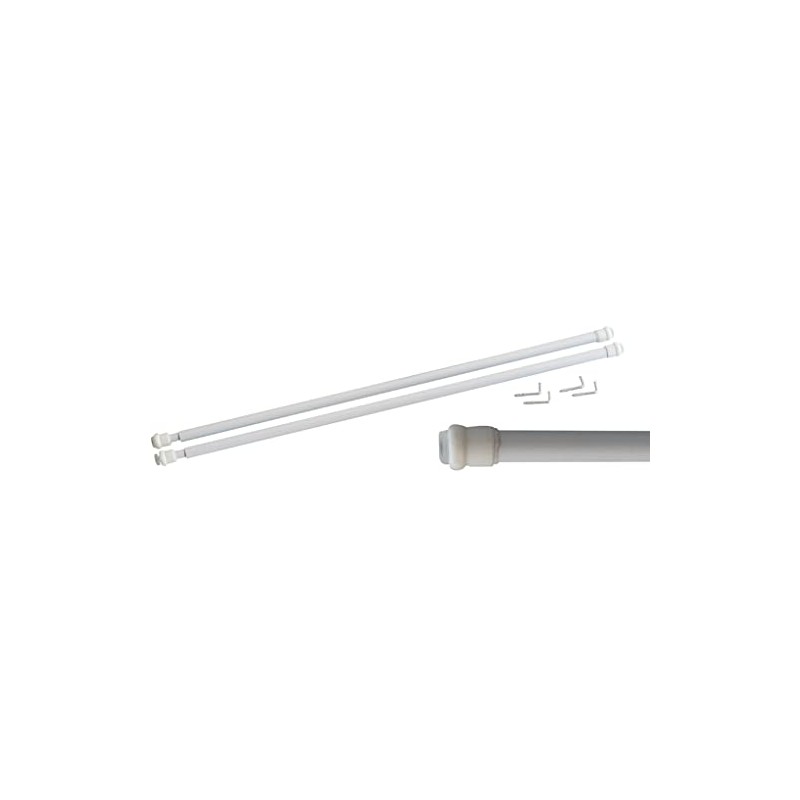 MAURER 5340021 Extendable Curtain Pole 36/64 cm With Spring Pressure,