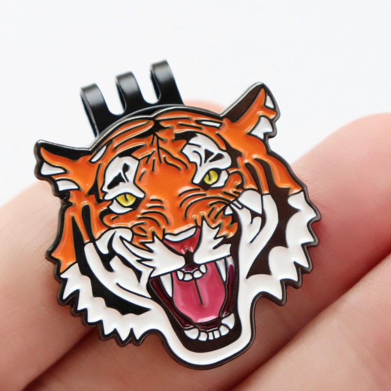 Golf Marker Tiger Hat Clip Magnetic Detachable Cool Ball Marker