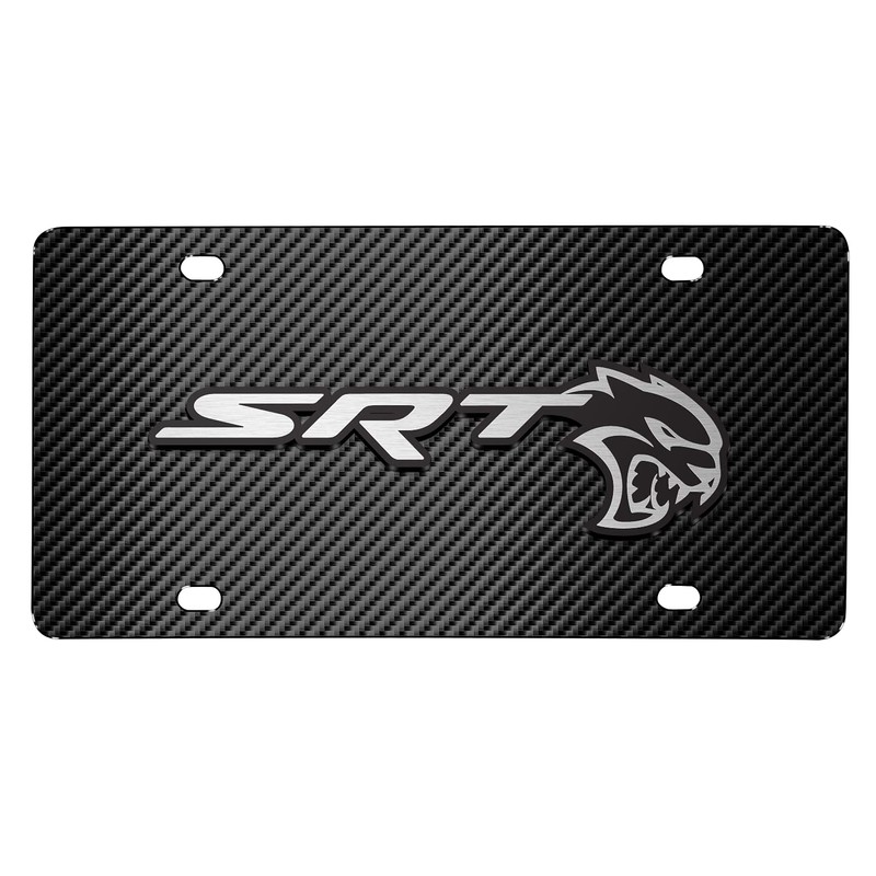 iPick Image for Dodge SRT Hellcat 3D Logo Black Carbon