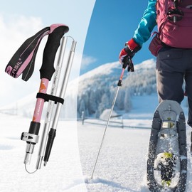 Hiking Poles,Aluminum Foldable Cane - Portable Balance Support, Hiking Assistant Aid for Outdoor Camping Gear Accessories