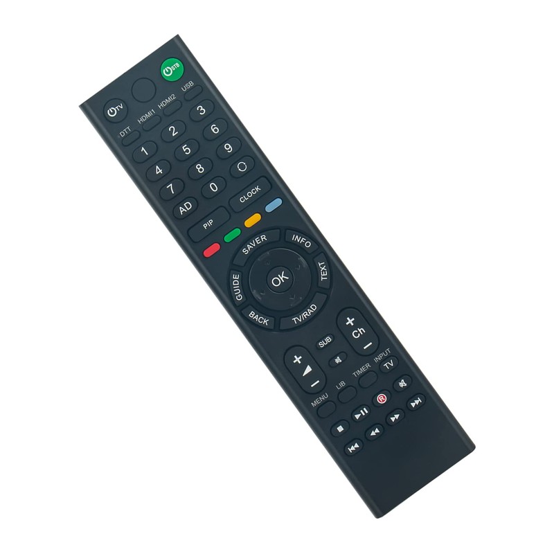 VINABTY-fit RM-100 Replacement Remote Control for TVONICS FREEVIEW TOP Box