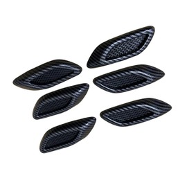 Diamall 6 PCS Car Fender Trim Decorative, Carbon Fiber Air Flow Fender Side Intake Vent Decoration Decal, Hood Vents Sticker Simulated Air Outlet, Sport Modified Accessories for Most Cars (Carbon)