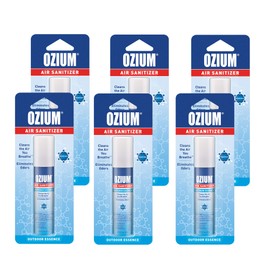 Ozium 0.8 oz. Air Sanitizer & Odor Eliminator for Homes, Cars, Offices and More, Outdoor Essence, 6 Pack