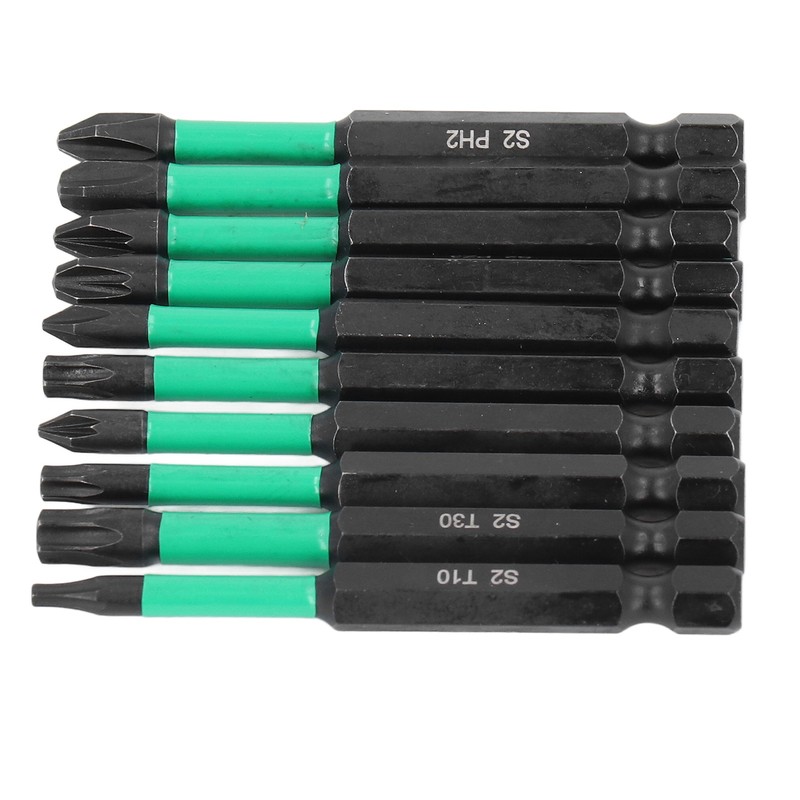 10Pcs Magnetic Screwdriver Bit Set Cross Star Non Slip High