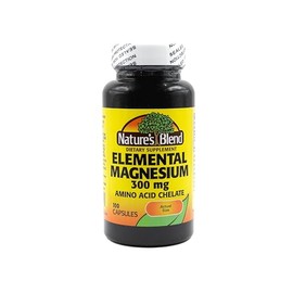 Nature's Blend Elemental Magnesium Amino Acid Chelate 300 mg, 100 Count