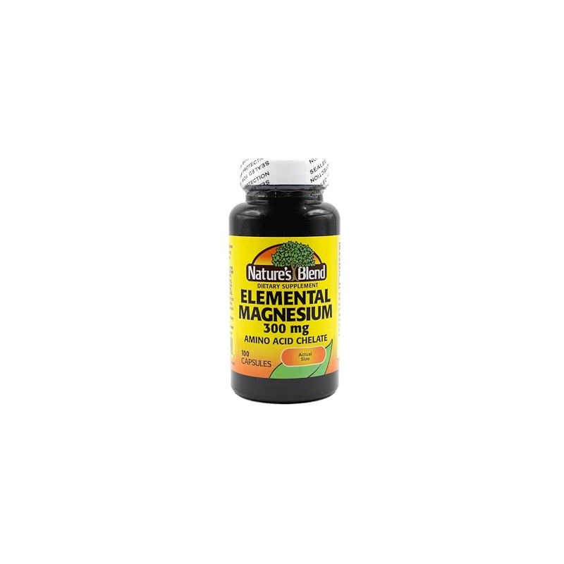 Nature's Blend Elemental Magnesium Amino Acid Chelate 300 mg, 100