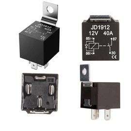 Gebildet JD1912 Car Relay with Diode 12V 40A 4 Pin SPST 12AWG for Automotive Truck Van Motorcycle Boat (Pack of 25)