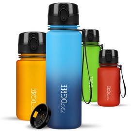 720°DGREE uberBottle Children's Water Bottle, 500 ml, softTouch with Infuser, Leak-Proof, BPA-Free Bottle for School, Sports, Fitness, Tritan Water Bottle, Slim, Lightweight, Shockproof, Reusable