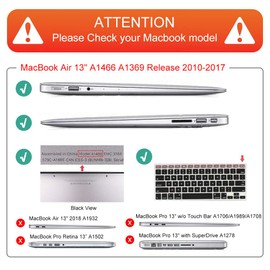 Mektron for MacBook Air 13 Case A1466/A1369 (2010-2017 Release), Snap-on Plastic Hard Shell Cover for MacBook Air 13.3 inch with Keyboard Cover,Pink Marble