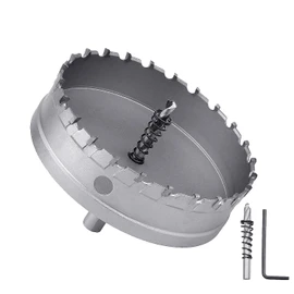 185mm (7.3 inch) Metal Steel Hole Saw with 2 Drill Bits, Hole Cutter for Thick Metal,Stainless Steel,Iron and Wood (185mm (7.3 inch))