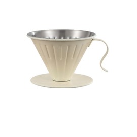 Premium Pour Over Coffee Maker - Professional Extraction, Food-Safe Design & Easy Clean | Includes 100 Natural Filters | Perfect for Home, Office & Travel Use by Coffee Enthusiasts (Off white, Large)